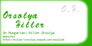 orsolya hiller business card